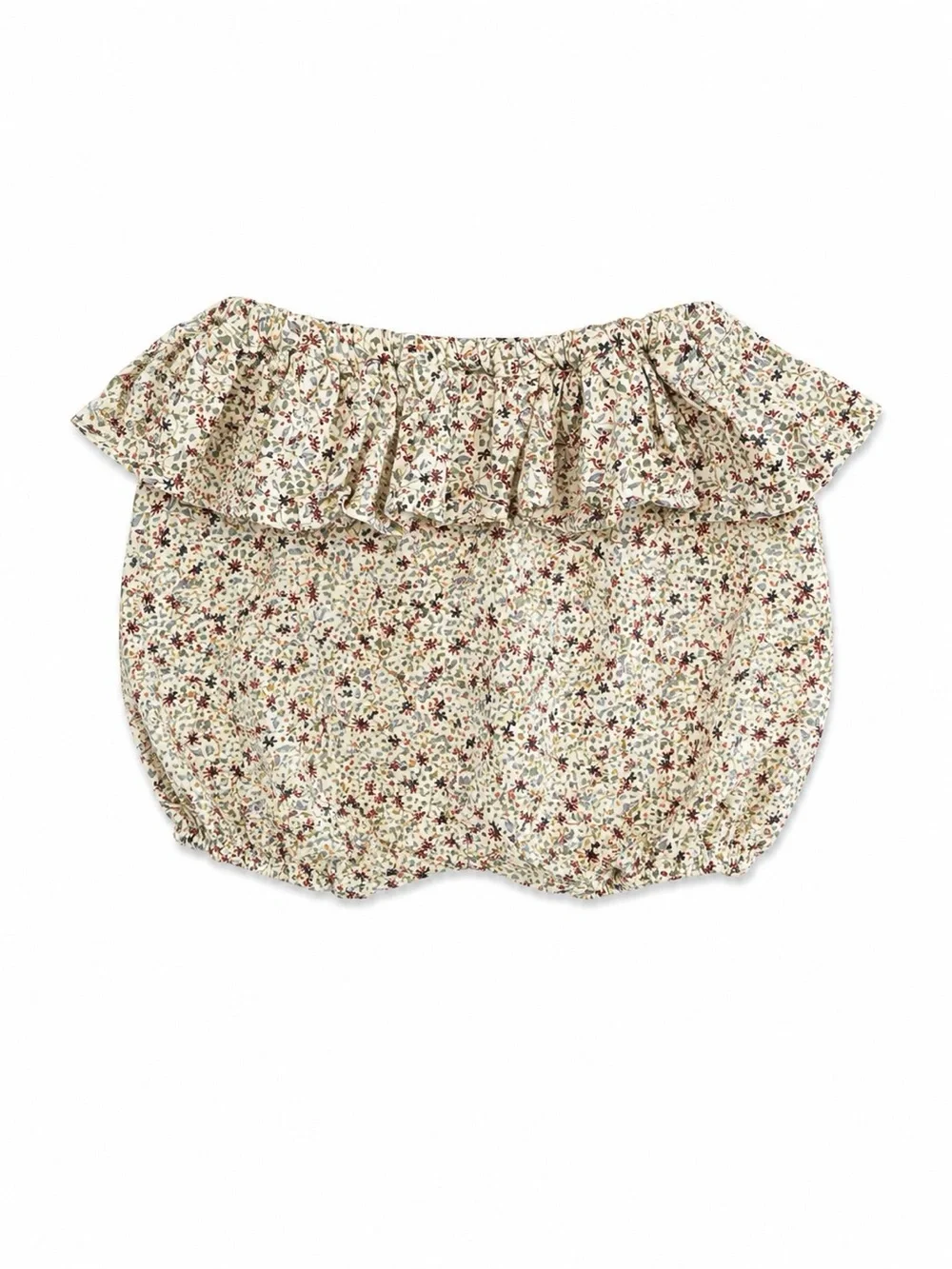 Konges Sløjd Floral Organic Cotton Ruffle Baby Bloomers Shorts 6-9M